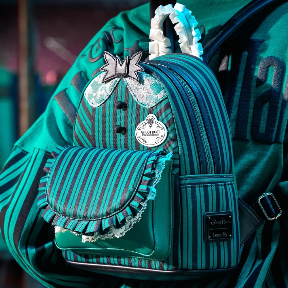 🎒 NWT Disney Parks x Loungefly Haunted Mansion Ghost Host Mini Backpack 🎒